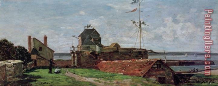 Eugene Louis Boudin The Francois Ier Tower at le Havre